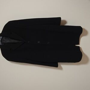 Men's Sz 48R Black Wool & Cashmere Hathaway Platinum Overcoat